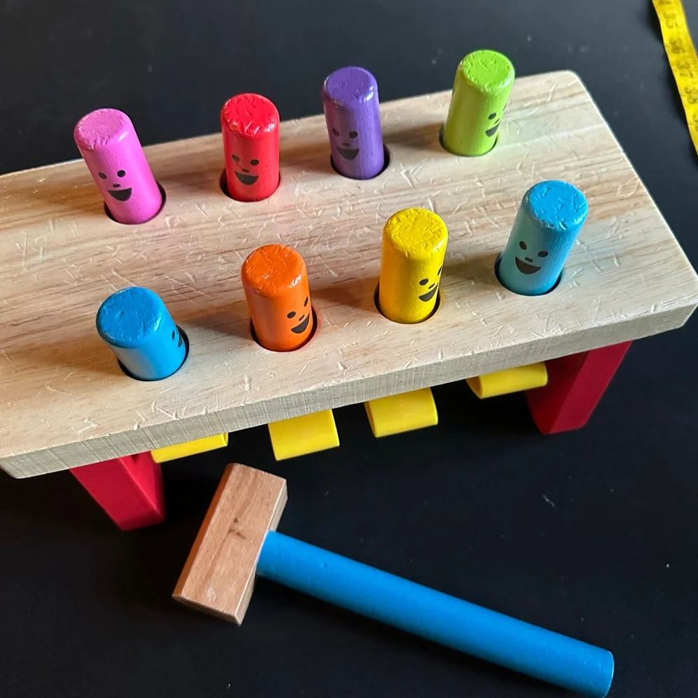 Baby Melissa & Doug Learning Toy Pounding Bench wooden